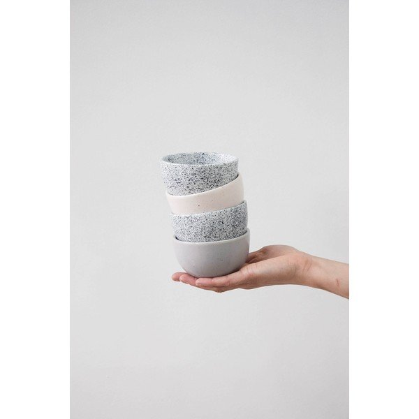 Bijelo-crna široka šalica ÅOOMI Mess, 200 ml-image-3
