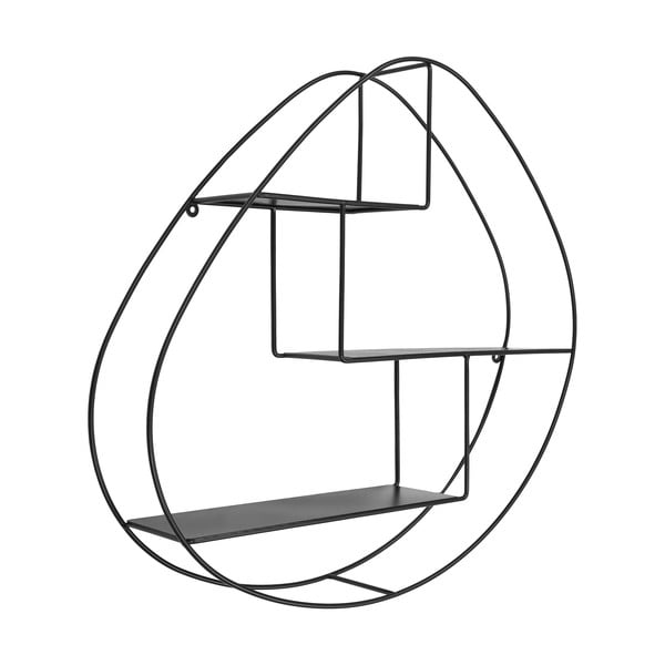 Crna metalna polica s više razina 60 cm Wrexham – House Nordic-image-2