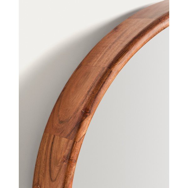 Zidno ogledalo s okvirom od masivnog drveta ø 49,5 cm Berale – Kave Home-image-3