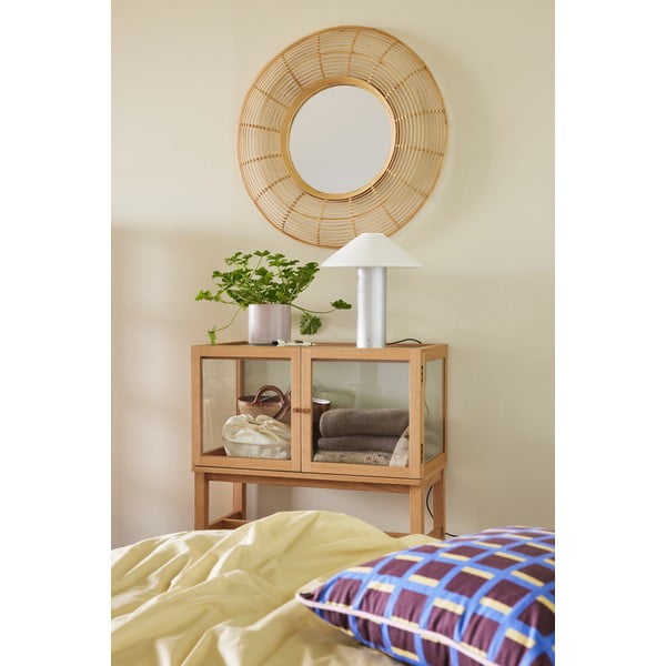 Vitrina u dekoru hrasta u prirodnoj boji 80x88x42 cm Poetic – Hübsch-image-1