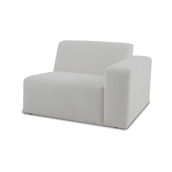 Bijela modularna sjedeća garnitura od bouclé tkanine (s desnim kutom) Roxy – Scandic-image-1