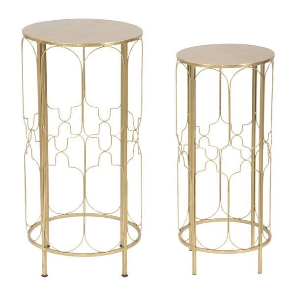 Set od 2 pomoćna stola s konstrukcijom u zlatnoj boji Mauro Ferretti Balcony
