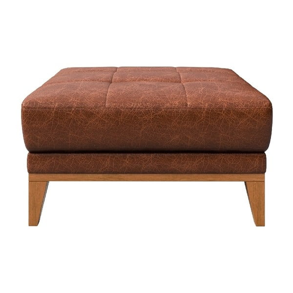 Konjak smeđi kožni tabure MESONICA Musso Tufted-image-2