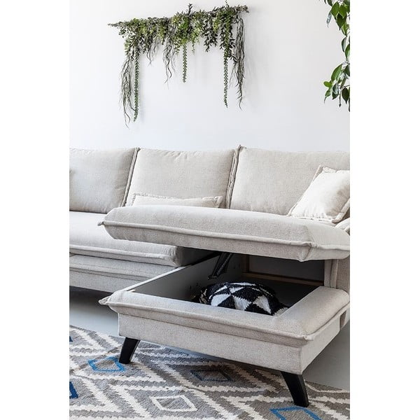 Svijetlo bež kauč na razvlačenje Miuform Charming Charlie, desni kut-image-4