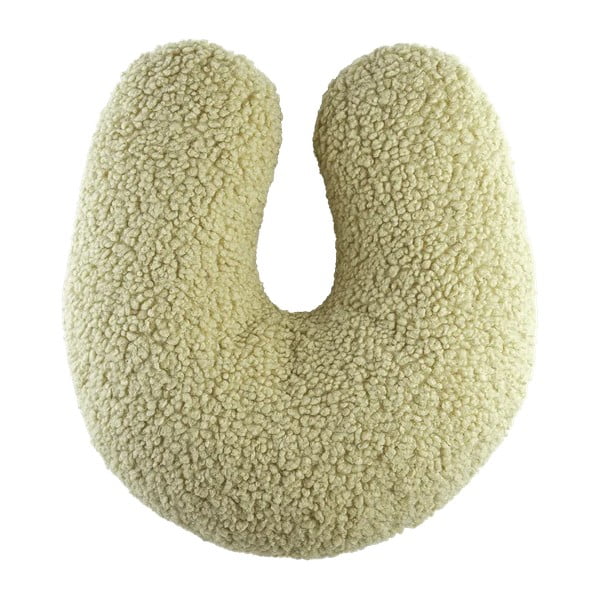 Zeleni dječji jastuk za sjedenje od bouclé tkanine U – Wigiwama