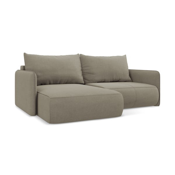 Bež sklopiva/s prostorom za odlaganje kutna garnitura (s lijevim kutom) Nanea – Makamii-image-2