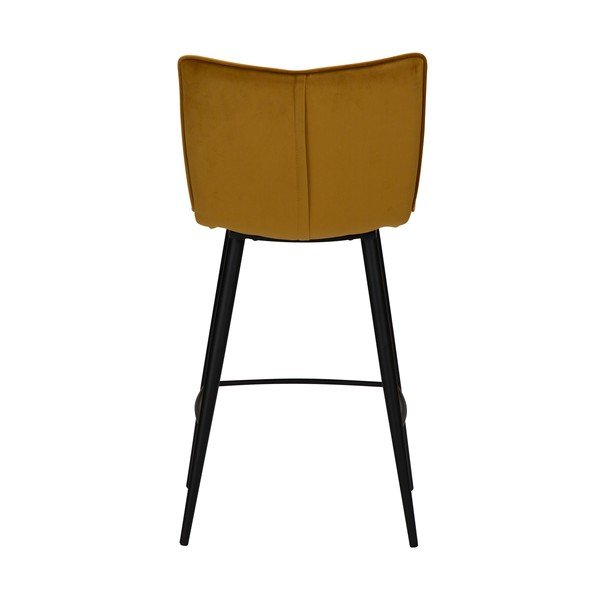 Žuta baršunasta barska stolica DAN-FORM Denmark Join, visina 93 cm-image-4