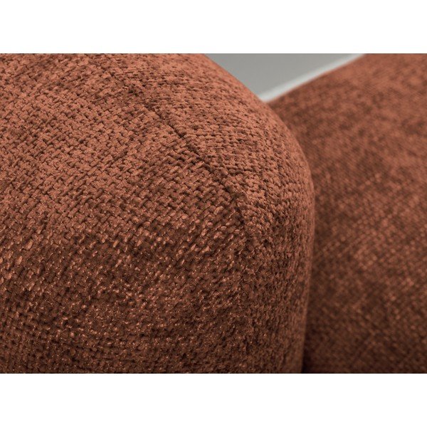 Sklopiva/s prostorom za pohranu kutna garnitura od šenila boja terakote (s desnim kutom/s ležaljkom) Mele – Makamii-image-1