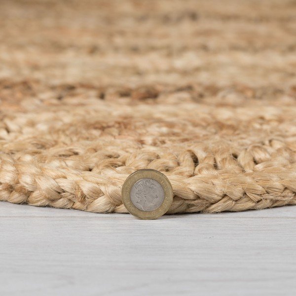 Okrugli tepih od jute u prirodnoj boji ø 150 cm Eden - Flair Rugs-image-3