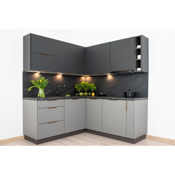 Kutna kuhinja s kuhinjskom radnom pločom (bez montaže) 370 cm Rowan – STOLKAR-image-3