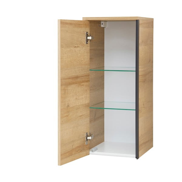 Zidni kupaonski ormarić u dekoru hrasta u prirodnoj boji 70x30 cm Quickset 395 – Pelipal-image-2