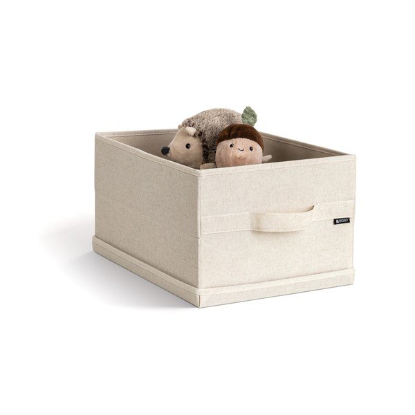 Bež tekstilna kutija za pohranu s poklopcem 31x41x22 cm Soft Storage Medium – Bigso-image-4