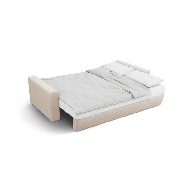 Bež sklopiva/s prostorom za odlaganje sofa 238 cm Belfast – Cosmopolitan Design-image-3