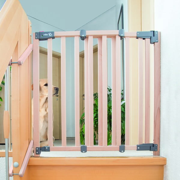 Sigurnosna ograda za stepenice od masivne bukve u prirodnoj boji – Roba-image-3