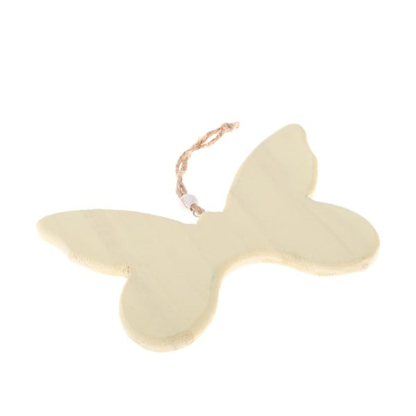 Žuti drveni viseći ukras Dakls So Cute Butterfly