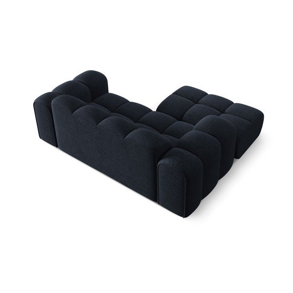 Tamno plava kutna garnitura od šenila (s lijevim kutom/s ležaljkom) Treno – Cosmopolitan Design-image-3