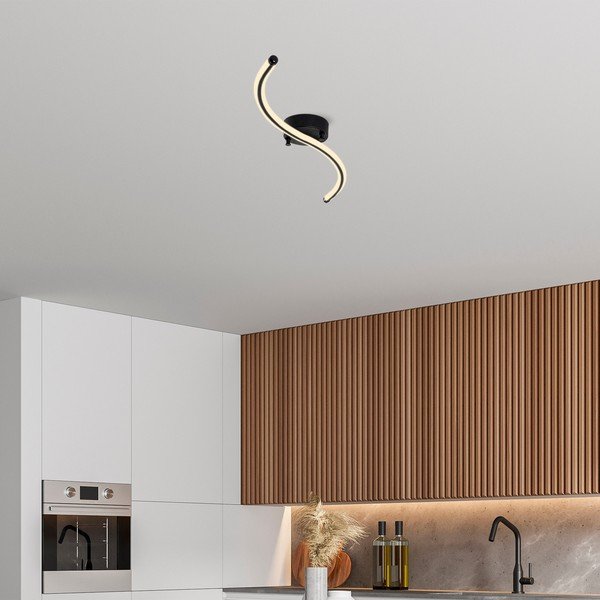 Crna LED stropna svjetiljka 10x67 cm Yilan – Opviq lights-image-2