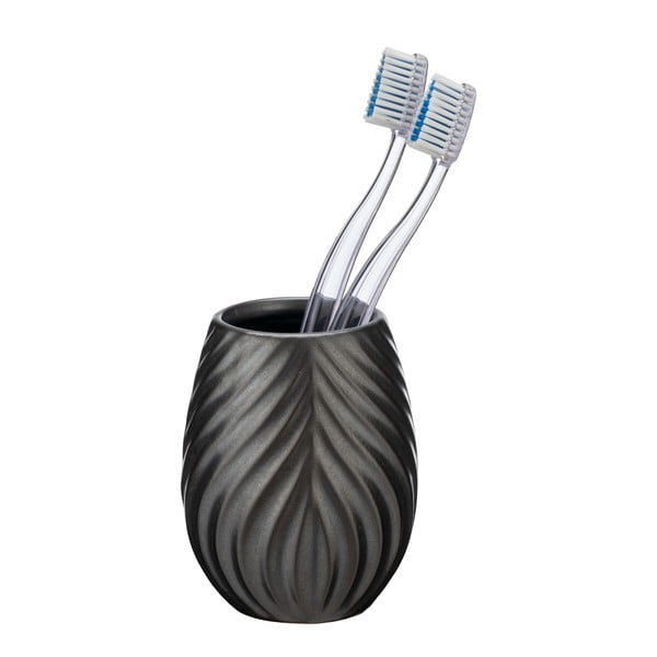Antracitno siva keramička čaša za četkice za zube Idro – Wenko-image-2