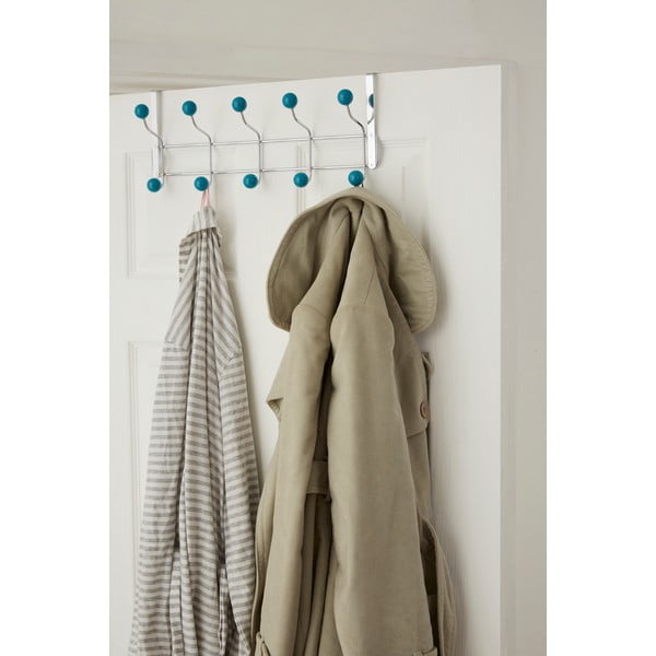 Mentol zelena/u srebrnoj boji metalna vješalica za vrata 41 cm – Premier Housewares-image-1