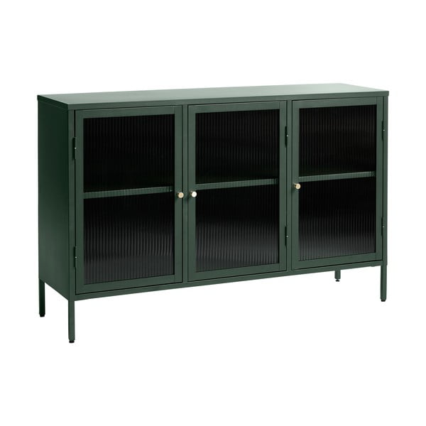 Zelena metalna vitrina Unique Furniture Bronco, visina 85 cm-image-2