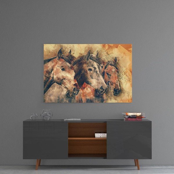 Staklena slika Insigne Horses-image-1