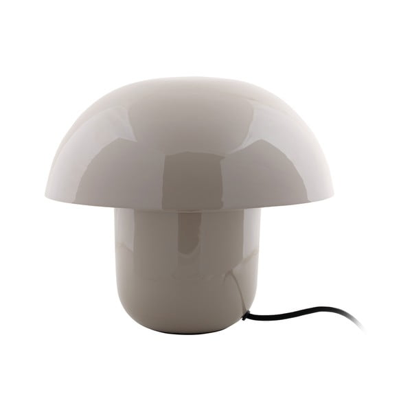 Siva stolna lampa s metalnim sjenilom (visina 25 cm) Fat Mushroom – Leitmotiv