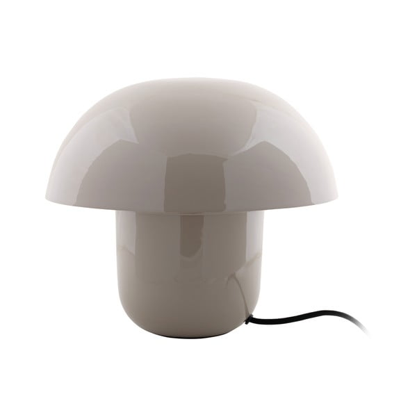 Siva stolna lampa s metalnim sjenilom (visina 25 cm) Fat Mushroom – Leitmotiv