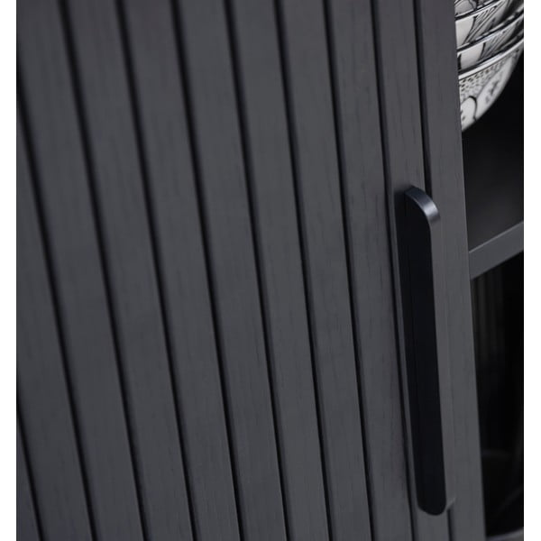 Crni TV stol u dekoru hrasta 120x56 cm Nola - Unique Furniture-image-3