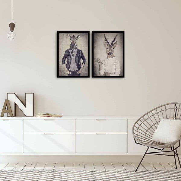 Dvodijelna slika Home Ribs and Deer, 72 x 50 cm-image-1