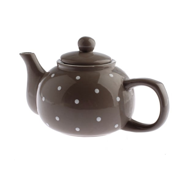 Sivi keramički čajnik Dakls Dots, 1 l