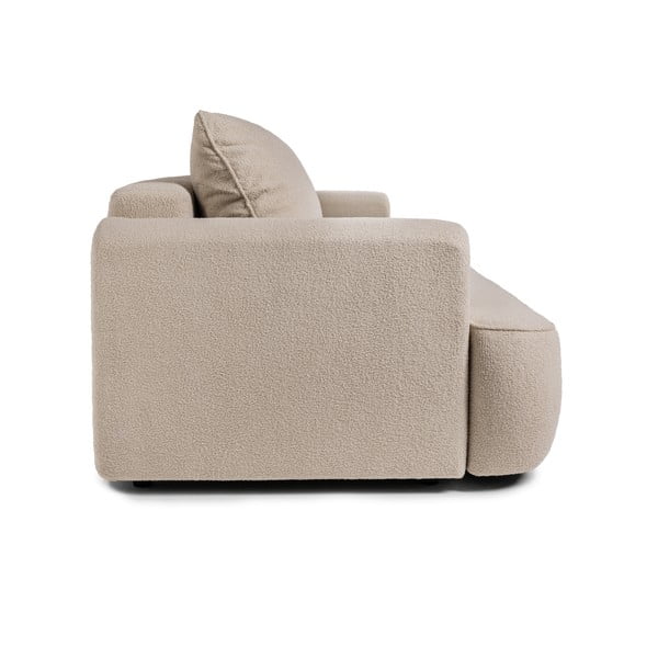 Bež sklopiva sofa od bouclé tkanine 247 cm Quinoa – Bonami Selection-image-3