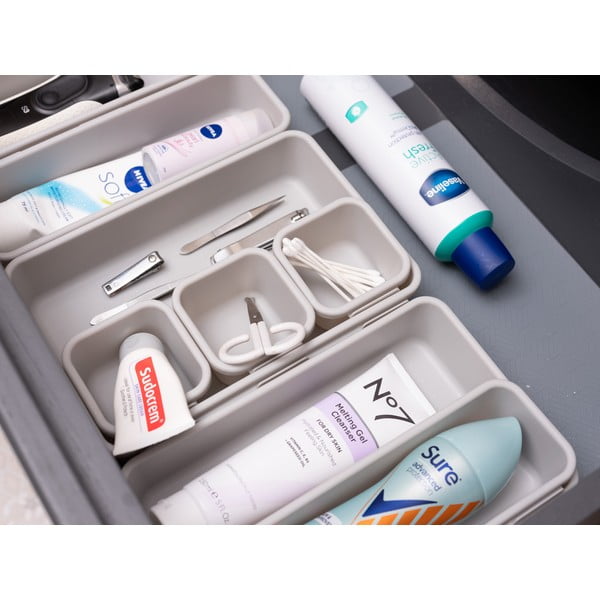 Sivi plastični organizatori ladica u setu od 8 kom - Addis-image-1