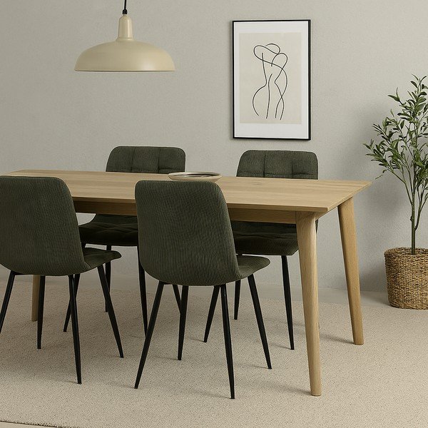 Zelene podstavljene blagovaonske stolice u setu 2 kom Moseby – Bonami Essentials-image-1