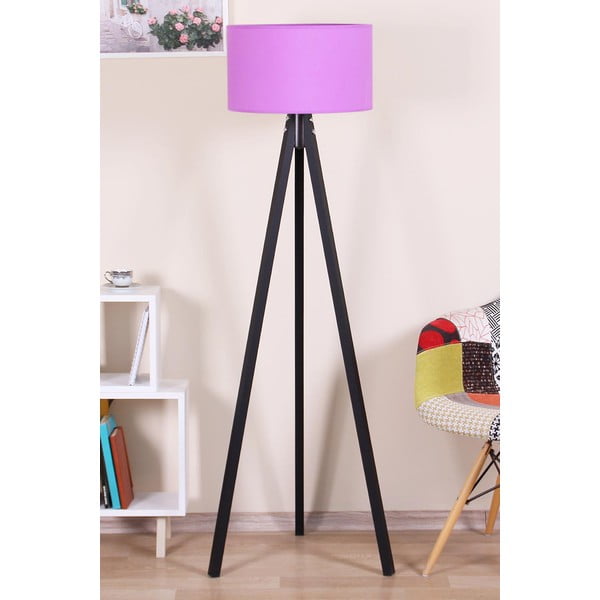 Crno-ljubičasta podna lampa - Magenta Home