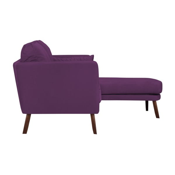 Tamnoljubičasti trosjed Mazzini Sofas Elena, s ležaljkom u desnom kutu-image-3