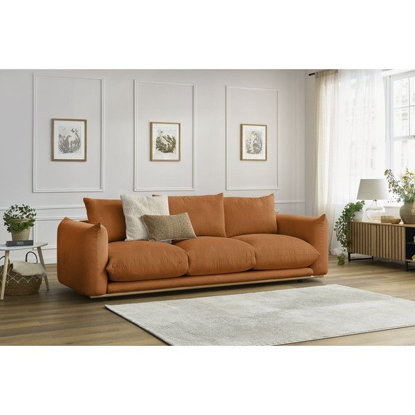 Narančasta sofa 265 cm Ernest – Bobochic Paris-image-1