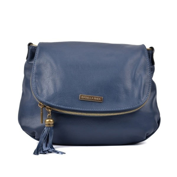 Plava kožna torbica Isabelle Rhea Margon