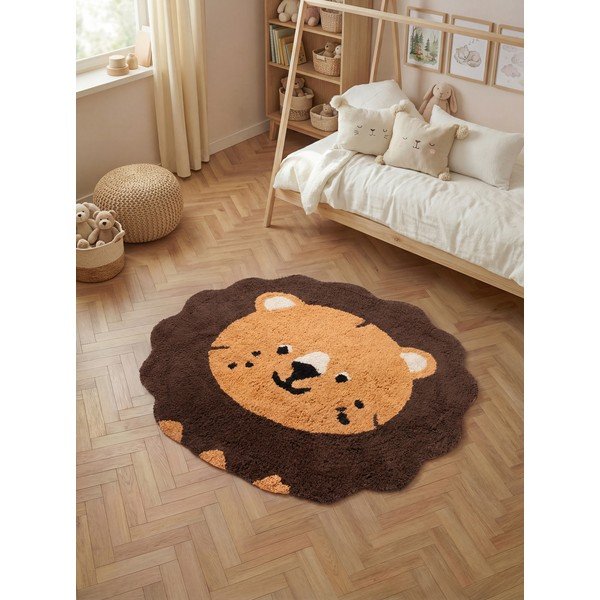 Narančasti/smeđi periv/ručno rađen pamučan dječji tepih 112x120 cm Snuggle Lea – Hanse Home-image-1