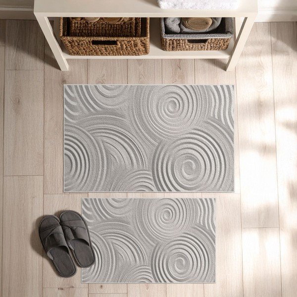 Svijetlo sive kupaonske prostirke u setu 2 kom 60x100 cm – Foutastic-image-2