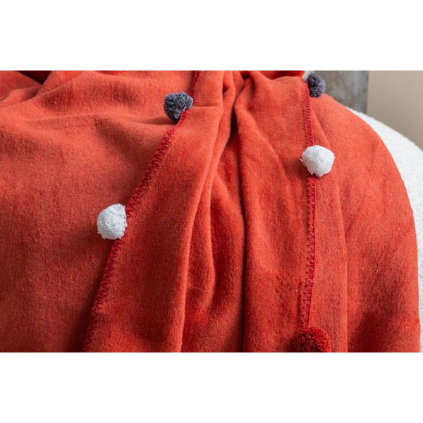 Ciglasti prekrivač od flisa 150x200 cm Pom Pom – Mijolnir-image-3