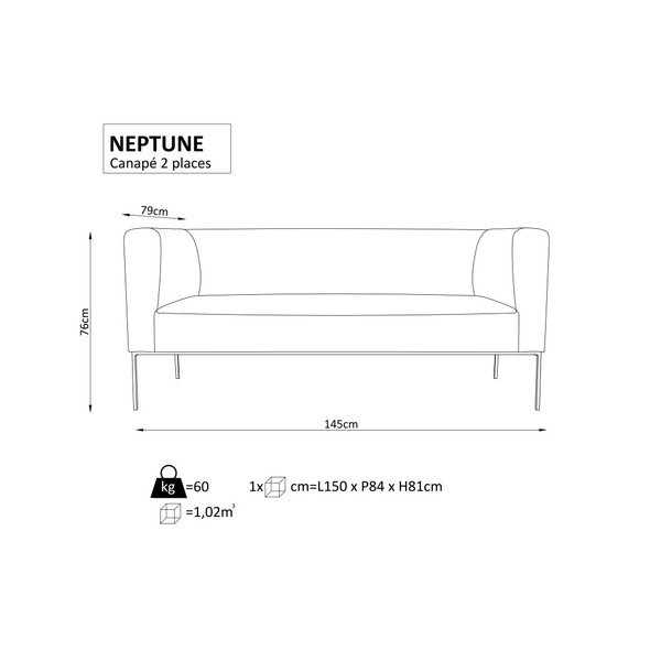 Windsor &amp; Co. crni bračni kauč na razvlačenje Sofe Neptun-image-4