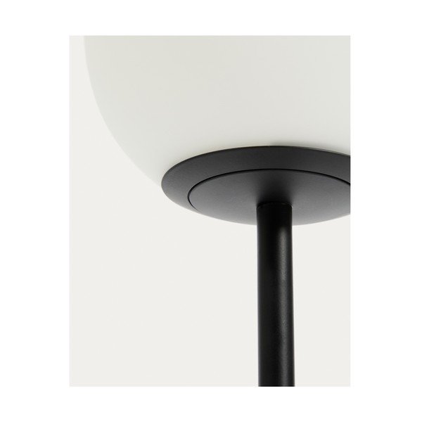 Bijela/crna stolna lampa sa staklenim sjenilom (visina 35 cm) Brisia – Kave Home-image-3