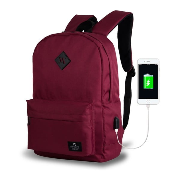 Ruksak boje vina s USB priključkom My Valice SPECTA Smart Bag
