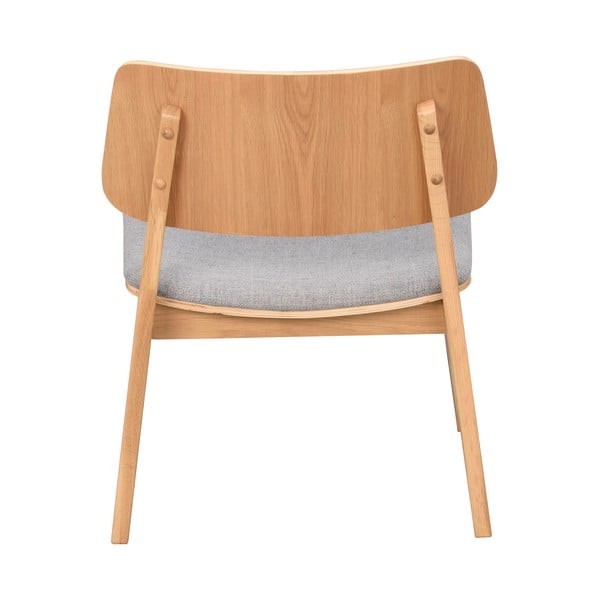 Fotelja od hrastovine sa svjetlosivim sjedištem Rowico Nagano-image-4