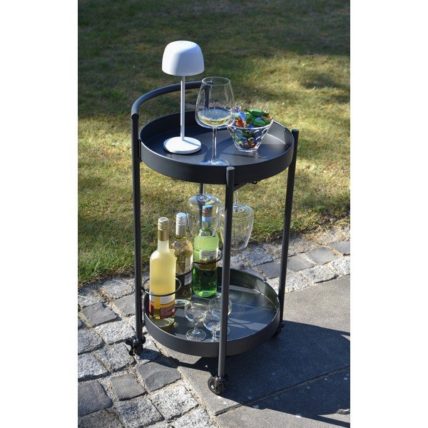 Metalni okrugao vrtni stol za posluživanje ø 40 cm Calla – Garden Pleasure-image-1