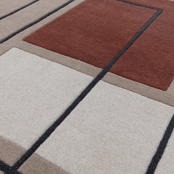 Ciglasti/bež vuneni tepih 120x170 cm Reef – Asiatic Carpets-image-1