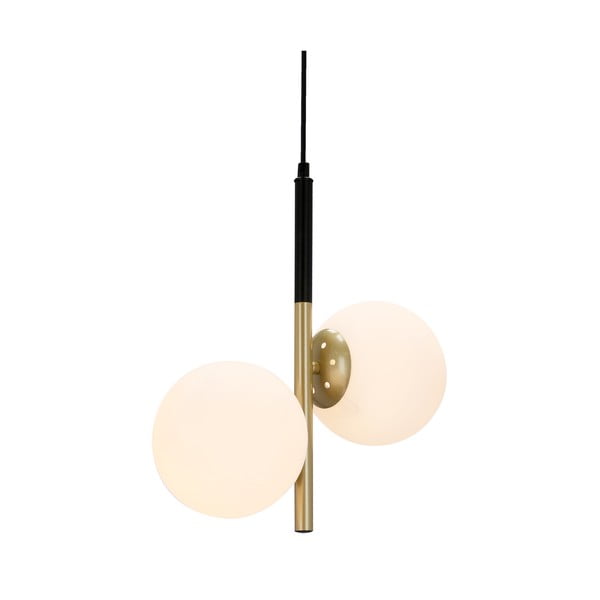 Visilica zlatne boje sa staklenim sjenilom 32,5x15 cm Duo - Candellux Lighting-image-3