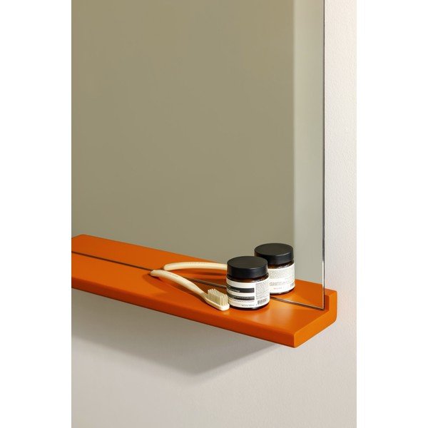 Zidno ogledalo s policom s okvirom od masivnog drveta 50x75 cm Lun – noo.ma-image-2