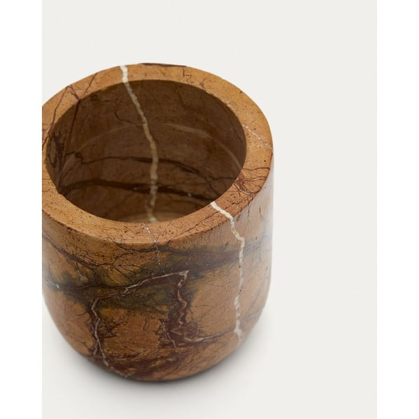 Mramorna čaša za četkice za zube u prirodnoj boji Spalsh – Kave Home-image-4