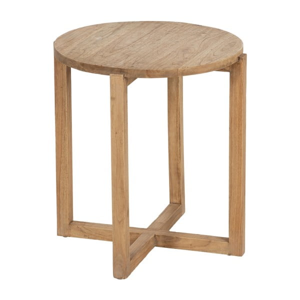 Okrugli pomoćni stol od masivne indijske lipe ø 40 cm Dala – Ixia